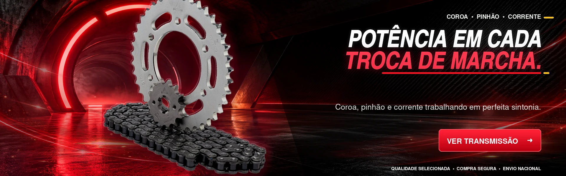 Transmissão — força precisa.