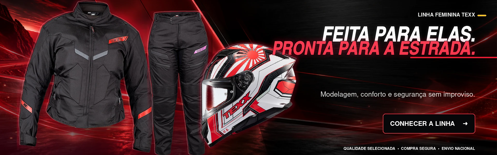 Linha feminina TEXX.
