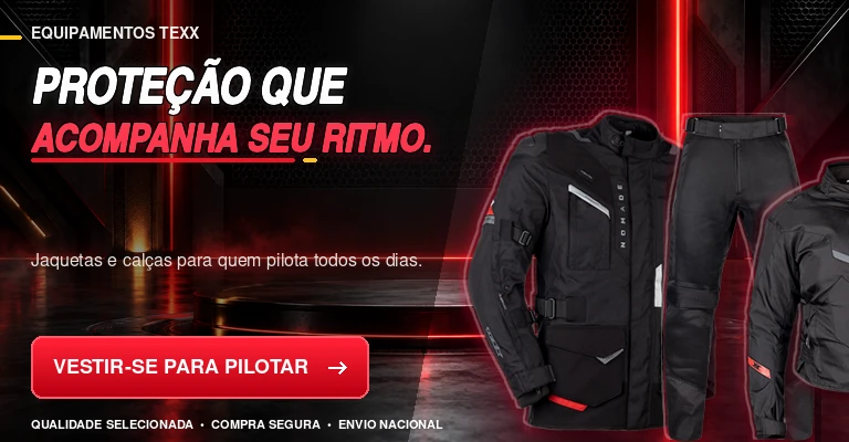 Equipamentos TEXX — proteção que acompanha seu ritmo.