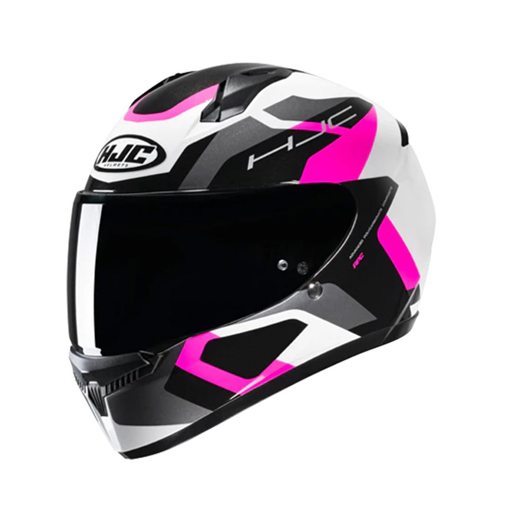 CAPACETE HJC C10 TINS BRANC CINZ PRET ROSA 59