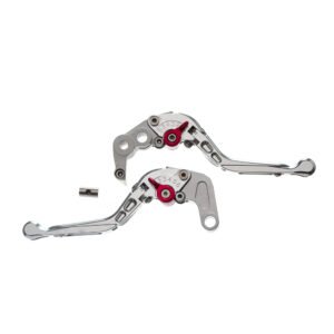 MANETE MOTO X SUPER BIKE PAR C/ REGULAGENS 3/4DEDOS PRATA SU