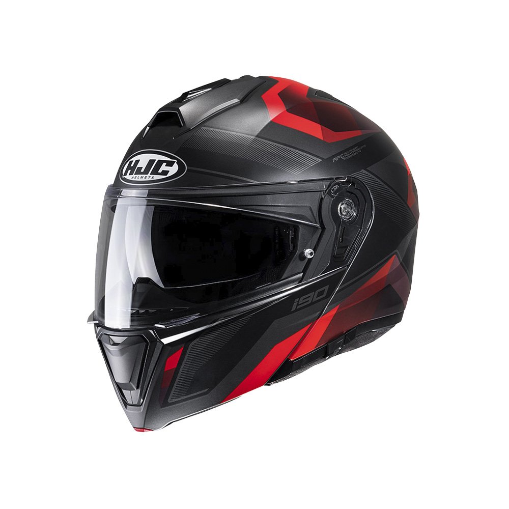 CAPACETE HJC I90 LARK VERMELHO E PRETO 63