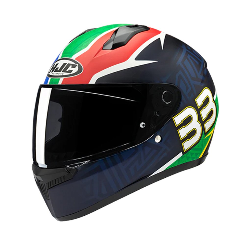 CAPACETE HJC C10 BRAD BINDER AZU VERD VERM BRANC 59