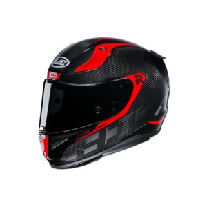 CAPACETE HJC RPHA 11 CARBON BLEER PRETO E VERMELHO 56
