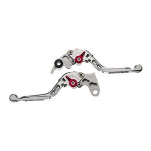 MANETE MOTO X SUPER BIKE PAR C/ REGULAGENS 3/4DEDOS PRATA YA