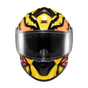 CAPACETE TEXX FECHADO SPIHE MAASAI LARANJA AMARELO 60