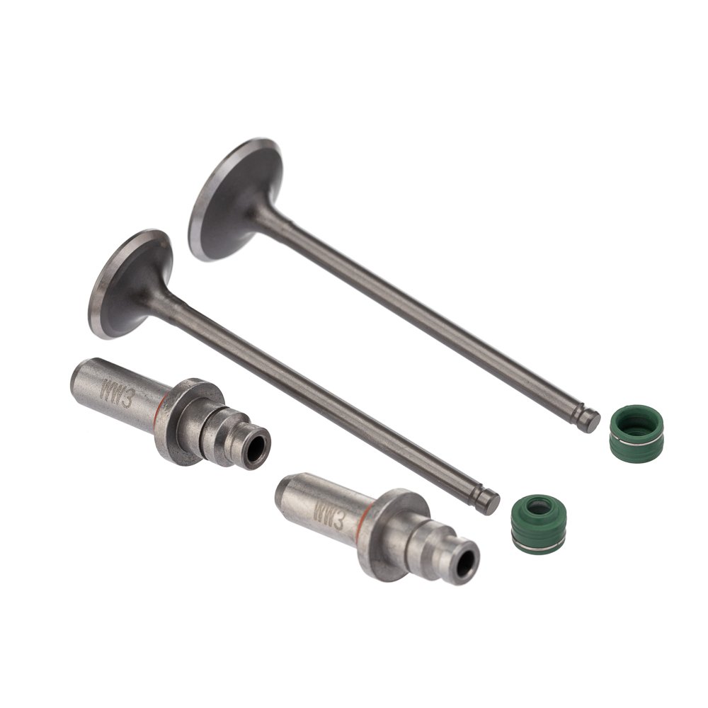 VALVULA GUIA E RETENTOR KIT (6PCS) WW3 CG 125 02/08 RETEN. VERDE