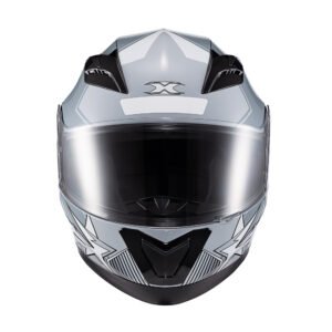 CAPACETE TEXX STRIKE SUPERSTAR CINZ VERM BRANC BRIL 56