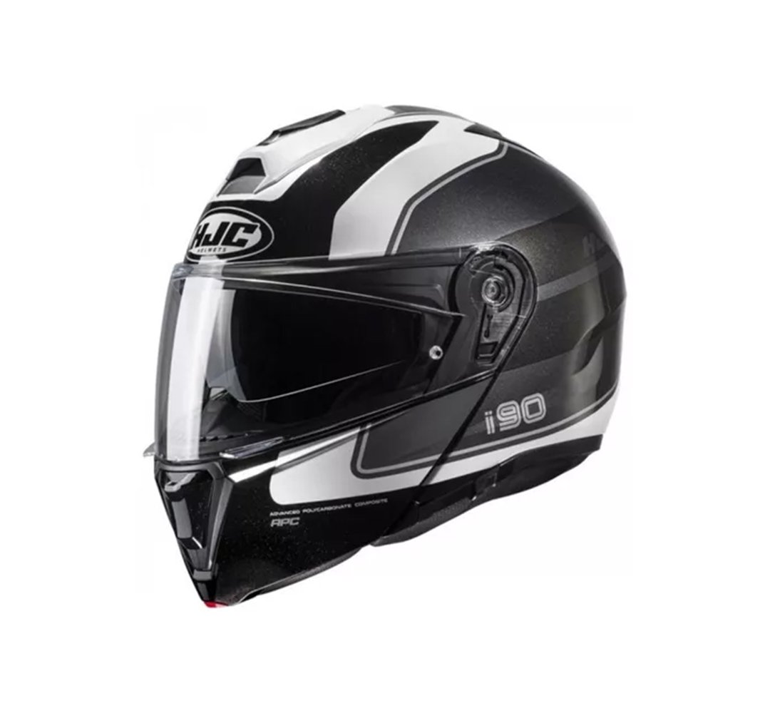 CAPACETE HJC I90 WASCO CINZA BRANCO E PRETO 61
