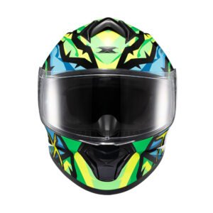 CAPACETE TEXX FECHADO SPIHE MAASAI VERDE AZUL 60