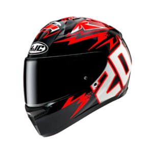 CAPACETE HJC C10 FABIO QUARTARARO 2024 VERM PRET BRANC 63