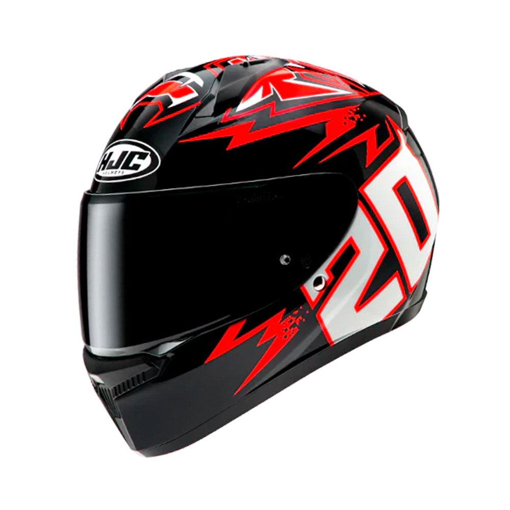 CAPACETE HJC C10 FABIO QUARTARARO 2024 VERM PRET BRANC 63