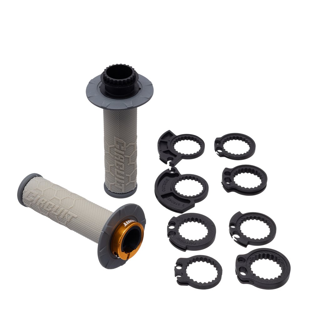 CIRCUIT Manopla Honda Kira Lock-on Cinza/Titanium - Par