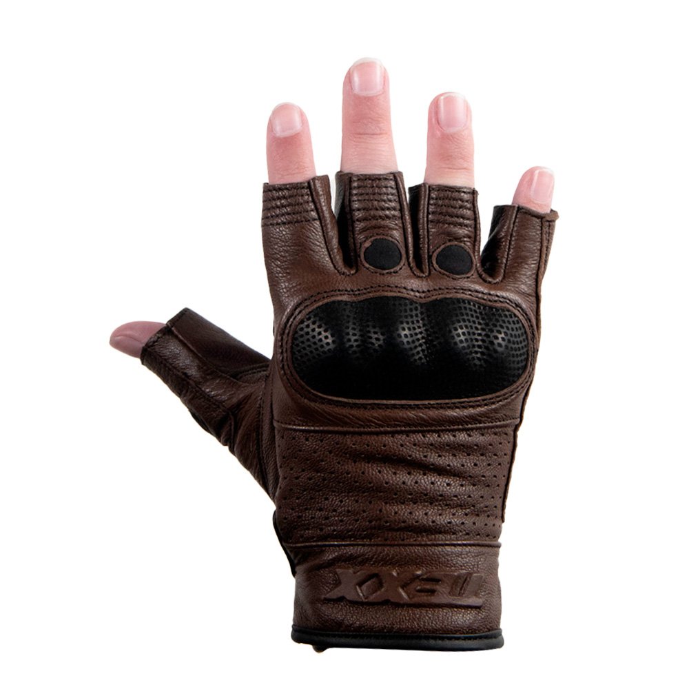 TEXX Luvas Liberty Meio Dedo Marrom XS - Par