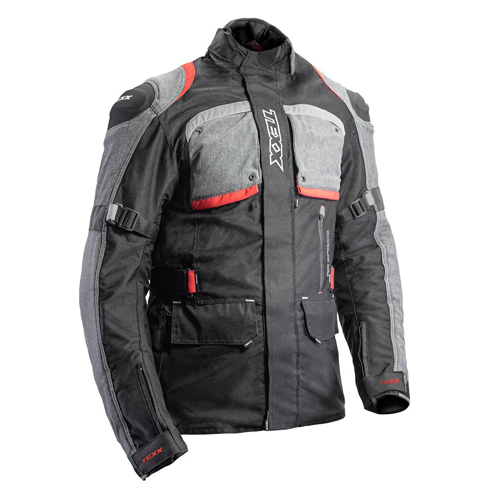 TEXX Jaqueta Armor Airbag V2 Pret Cinz Verm Masc S - Unid