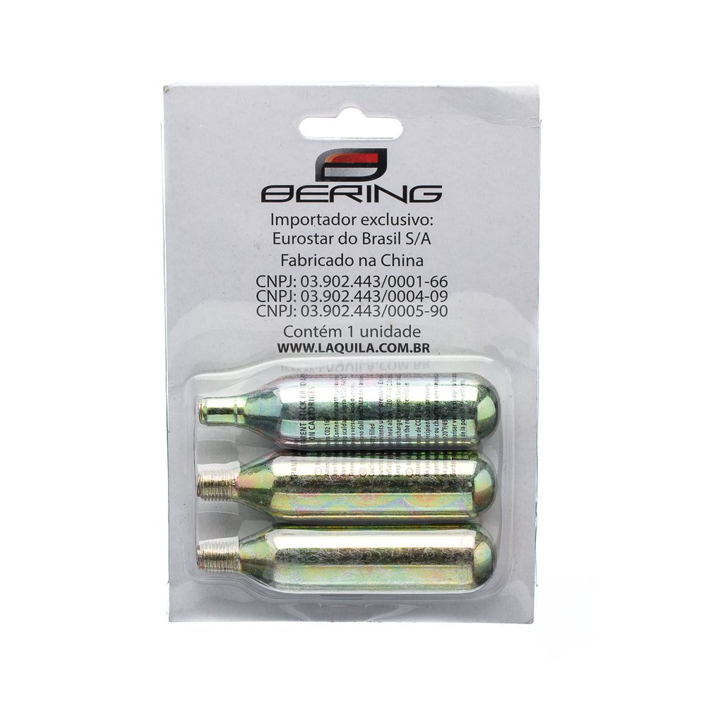Kit Pneu Conserto Bering Refil 03 Garrafas CO2 16G - Unid