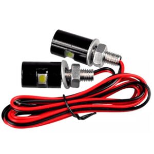 Fixador Placa de com LED Bering Parafuso 6MM Preto - Par