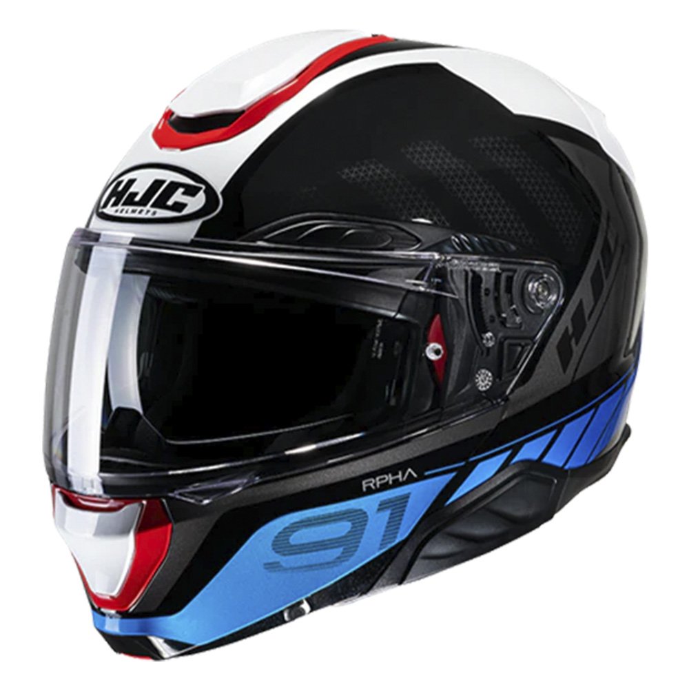 HJC Capacete Rpha 91 Rafino Preto Branco Azul e 59 - Unid