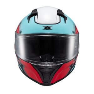 TEXX Capacete Fecha Raptor HORNET Azu Verm 56 - Unid
