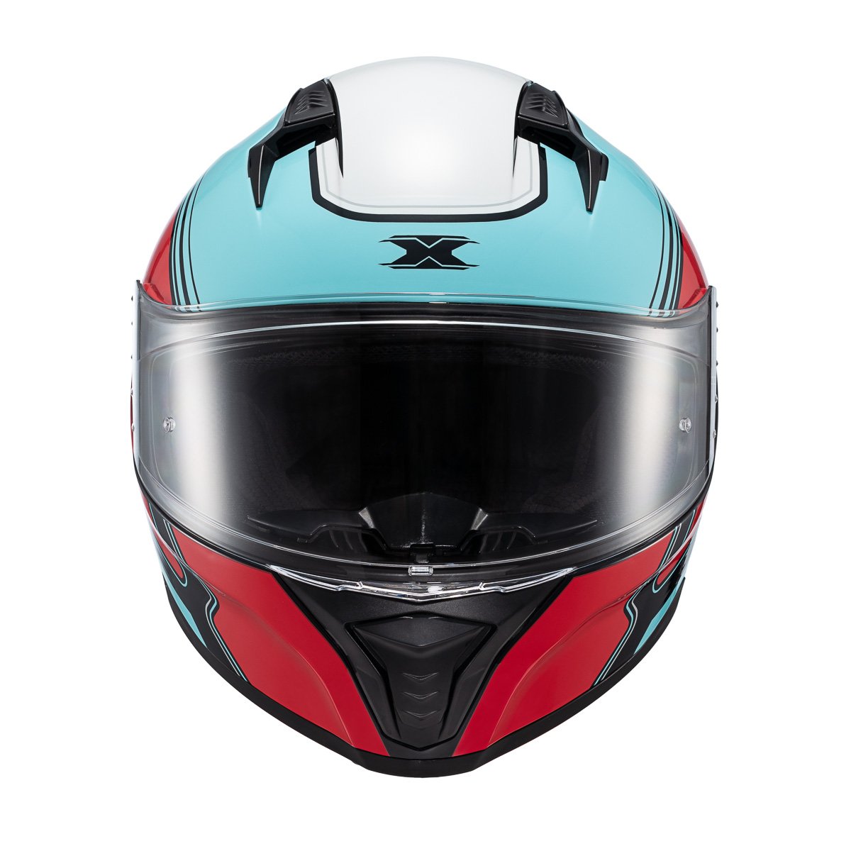 TEXX Capacete Fecha Raptor HORNET Azu Verm 56 - Unid