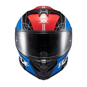 TEXX Capacete Fecha Kaiman Vector Azu Verm Pret 56 - Unid