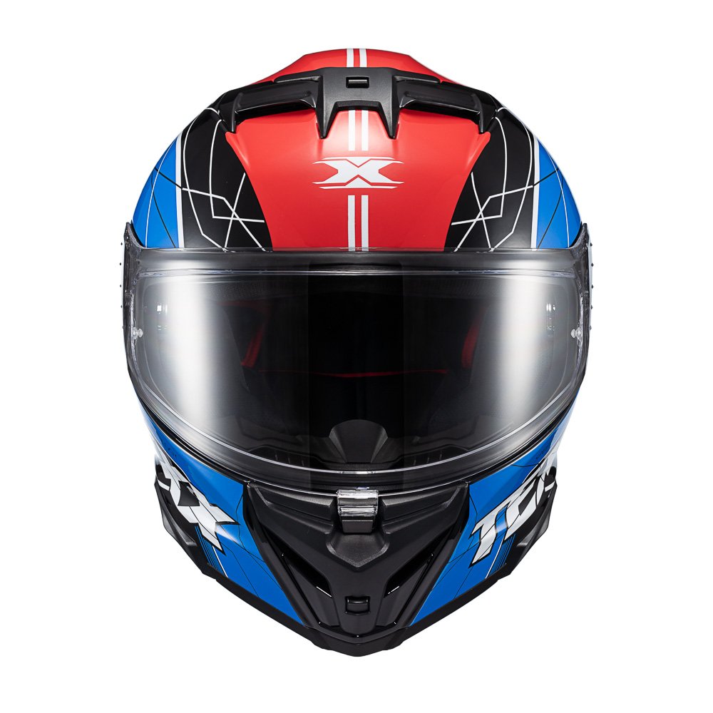 TEXX Capacete Fecha Kaiman Vector Azu Verm Pret 56 - Unid