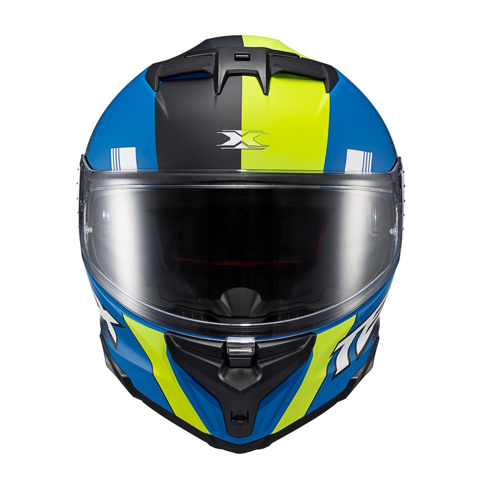 TEXX Capacete Fecha Kaiman Track Verd Pret Azu 60 - Unid