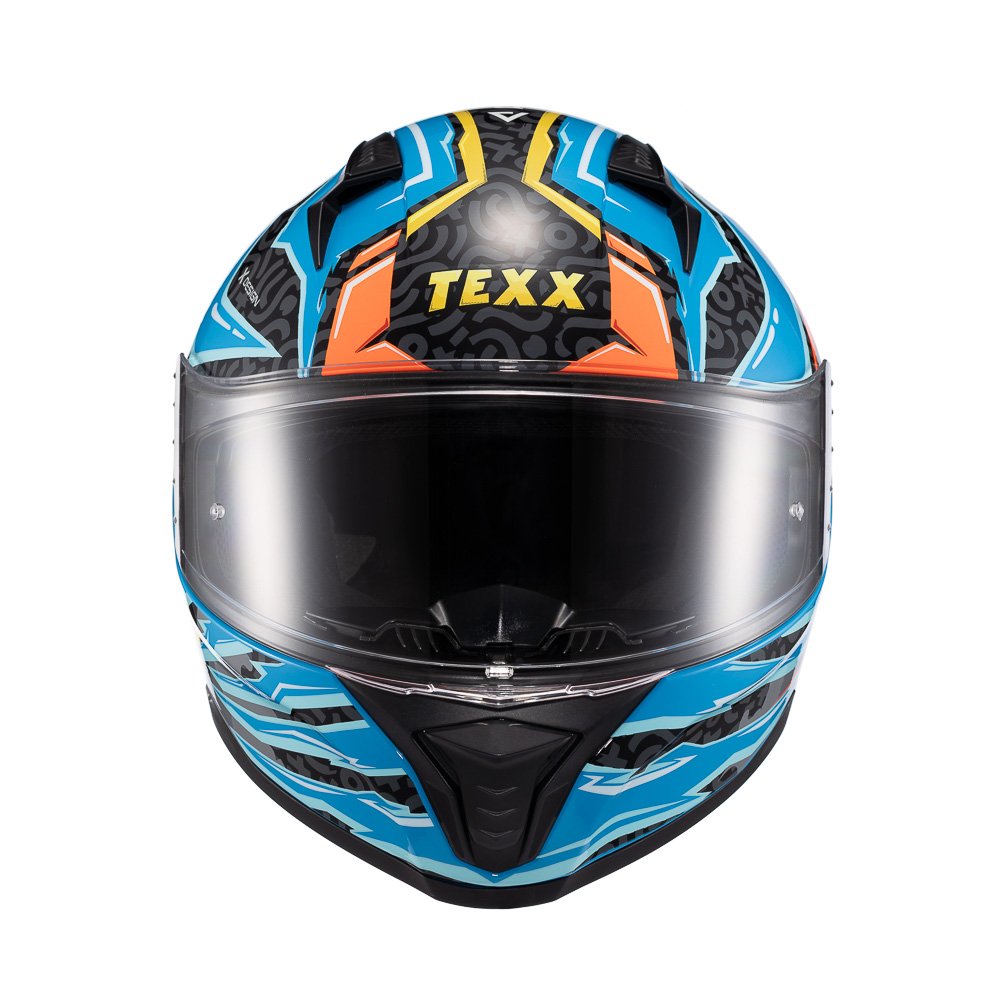 TEXX Capacete Fecha Raptor Arcade Azu Verm 58 - Unid